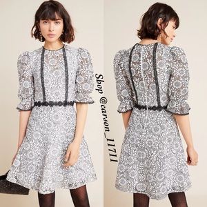 NWT Anthropologie Embroidered Mini Dress 4P